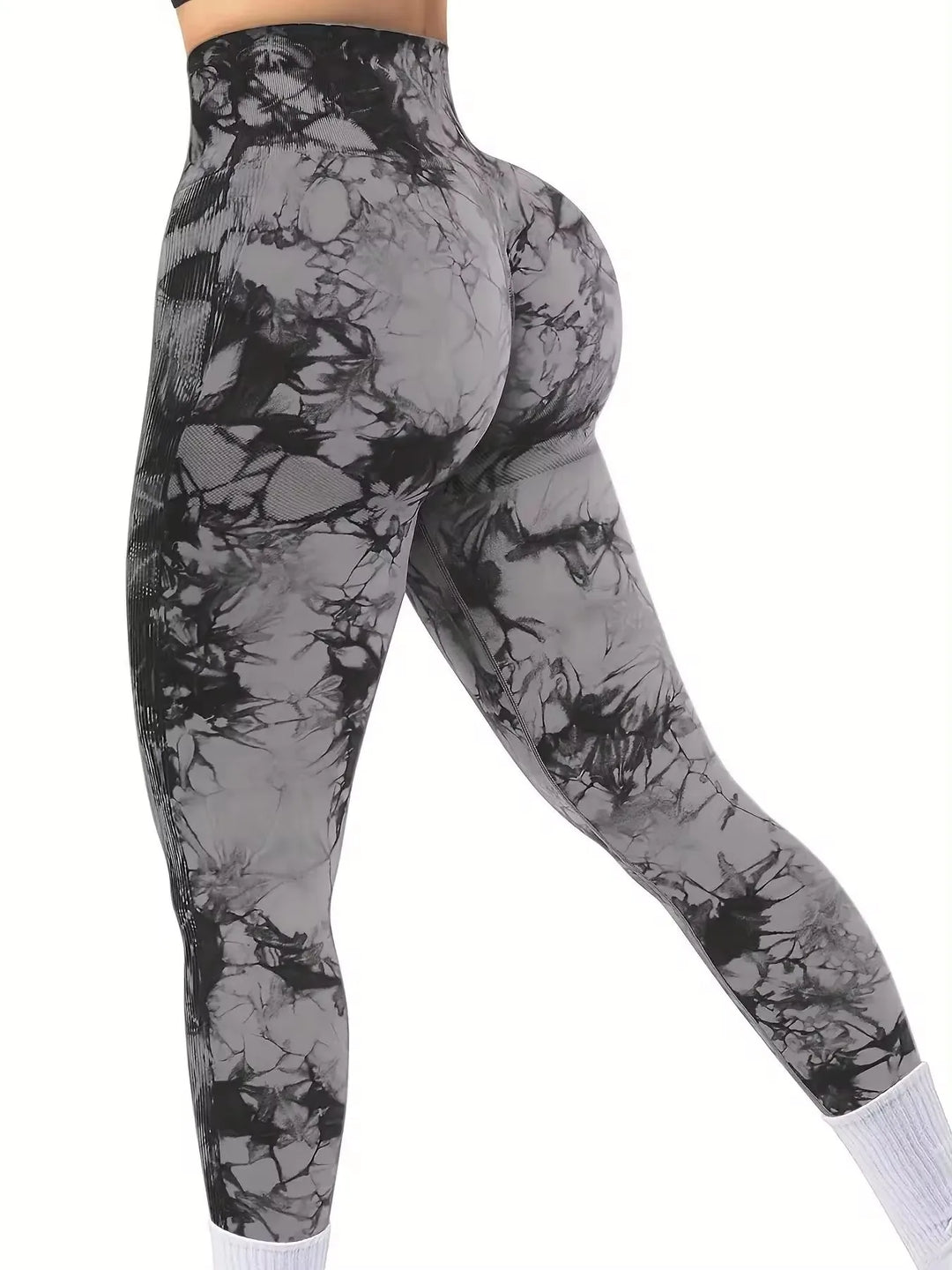 Women's High Waist Seamless Yoga Leggings, Push Up Sports Tights Gray