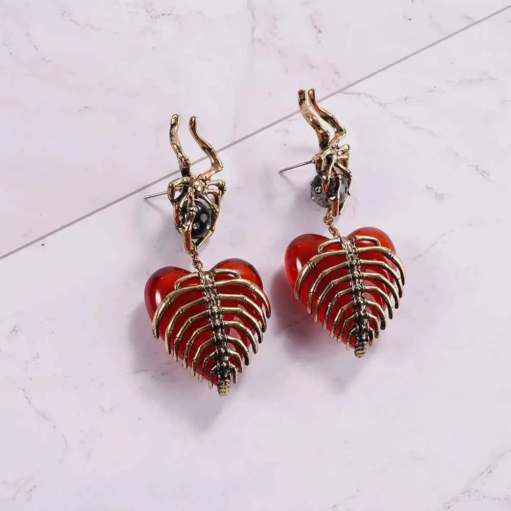 Enchanted Spider Earrings - Dark Romance Style