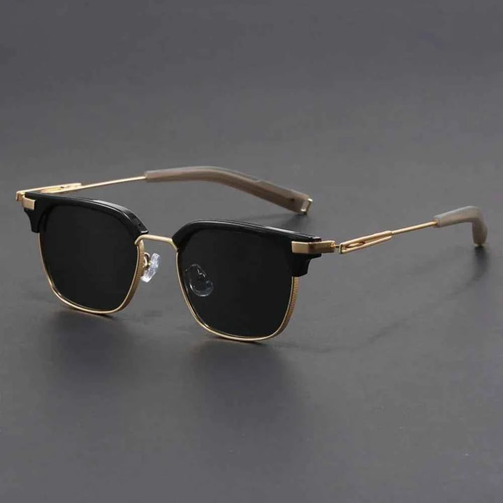 Classic Clubmaster Style Sunglasses for Timeless Fashion Golden