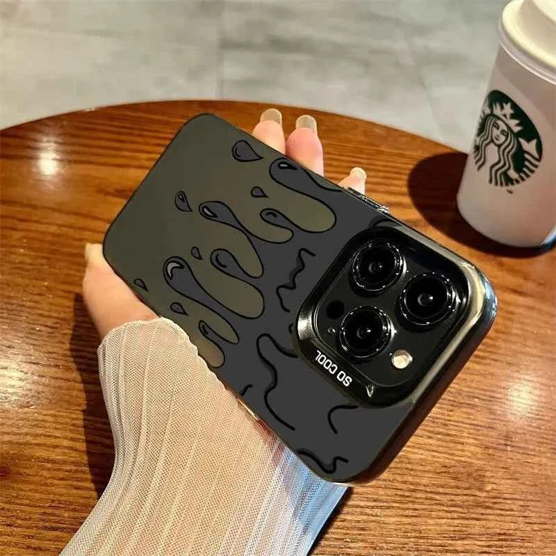 Vibrant Color Palette iPhone Case Black