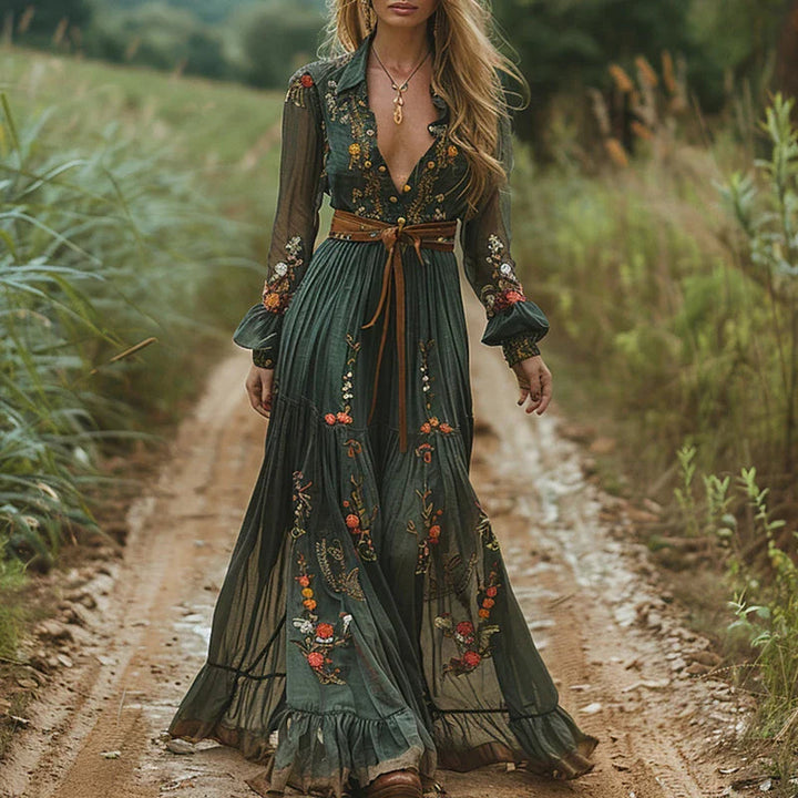 Floral Maxi Dress for Women | Perfect for Everyday Wear Green (Almost Sold Out)
