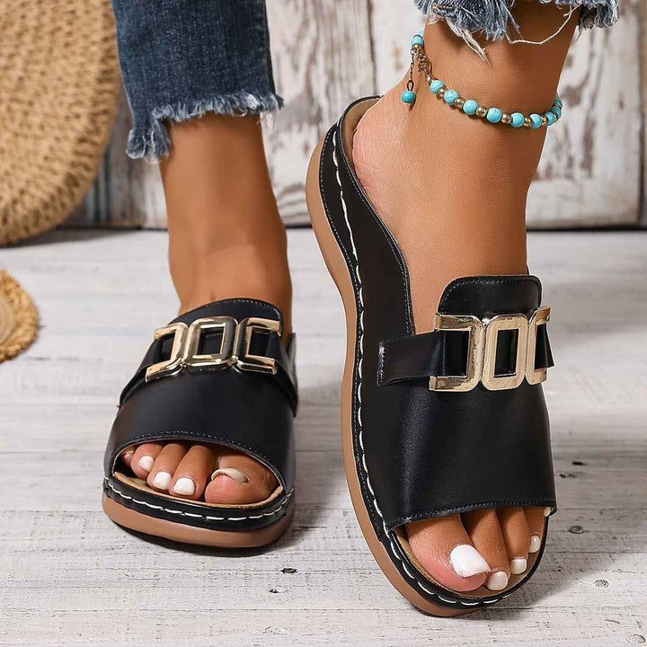 Harriet | Elegant Women's Sandals with Comfortable Wedge Heel Black