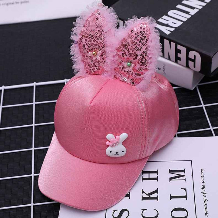 Sequined Ear Caps for Enhanced Style and Sparkle in Fashion Accessories Rose red Rabbit 48to52cm