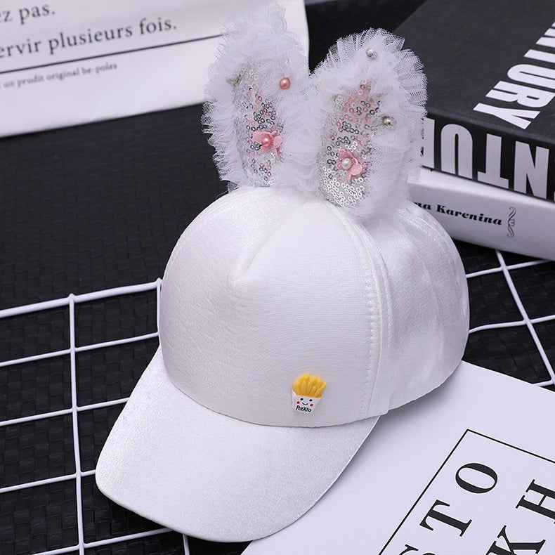 Sequined Ear Caps for Enhanced Style and Sparkle in Fashion Accessories White French 48to52cm