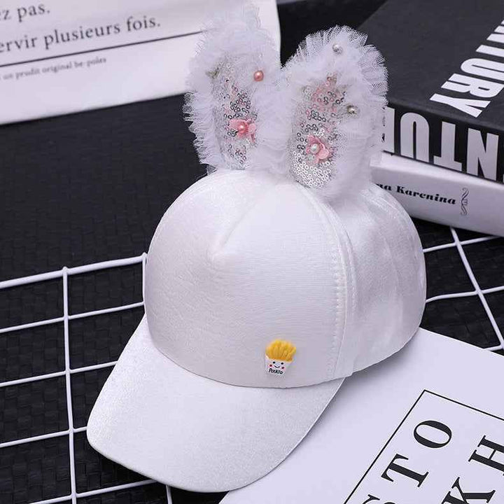 Sequined Ear Caps for Enhanced Style and Sparkle in Fashion Accessories White French 48to52cm