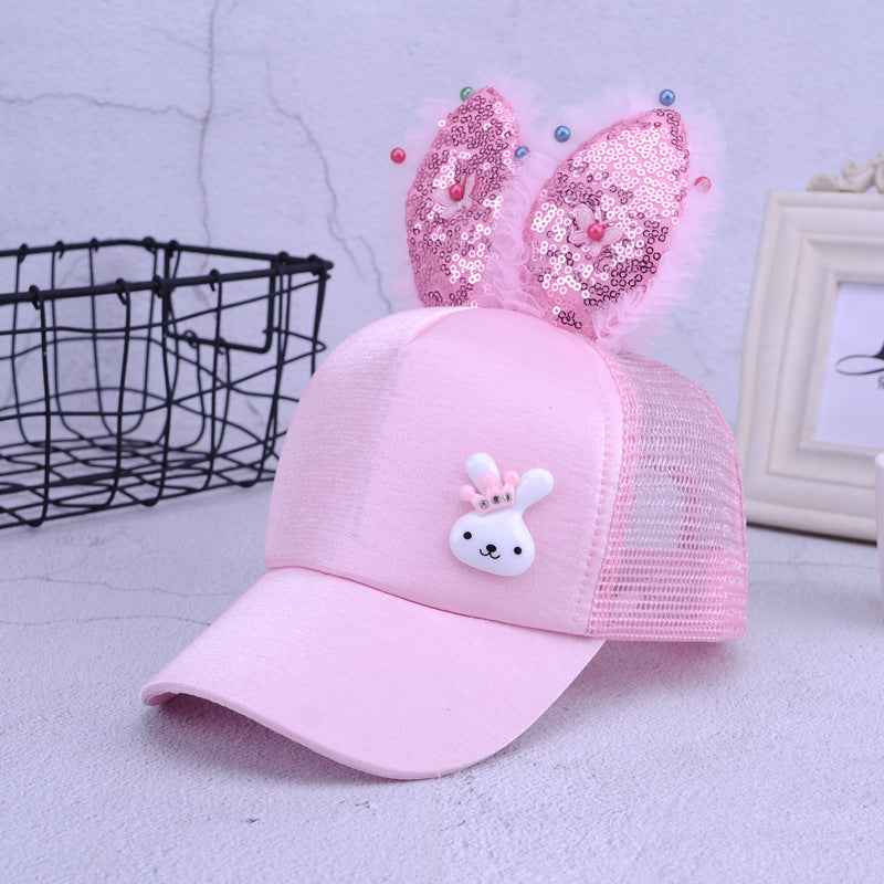 Sequined Ear Caps for Enhanced Style and Sparkle in Fashion Accessories Pink Rabbit 48to52cm