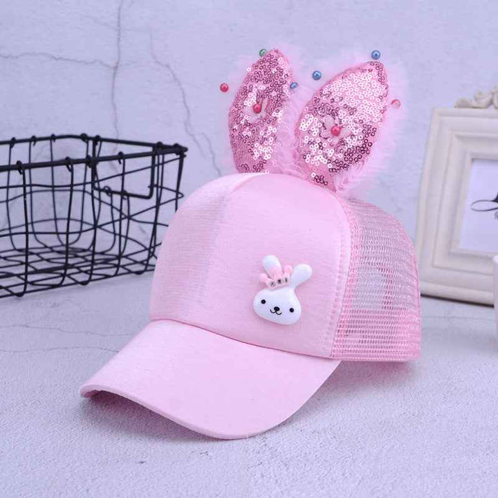 Sequined Ear Caps for Enhanced Style and Sparkle in Fashion Accessories Pink Rabbit 48to52cm