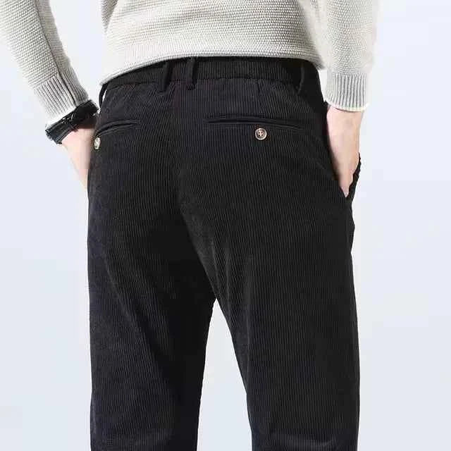 Men's Corduroy Pants - Stylish and Comfortable Black