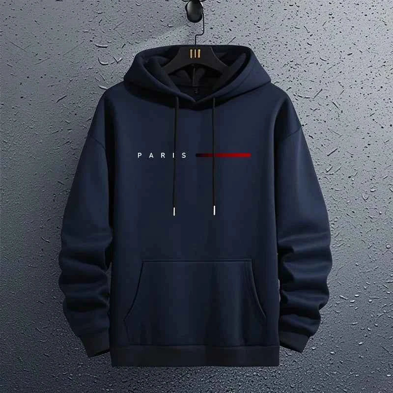Men's All-Season Pullover Hoodie for Casual Comfort Navy
