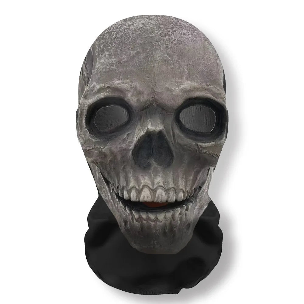Halloween's 3D Ghost Face Mask, Stretch Mesh Full Skull Headgear A6