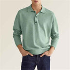 Men's Long Sleeve Polo Shirt Green