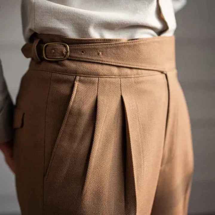 Men's Gurkha Trousers - Stylish & Comfortable Fit Khaki