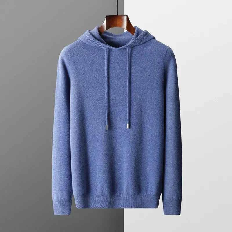 Men's Wool Hoodie - Stylish and Cozy Knitwear