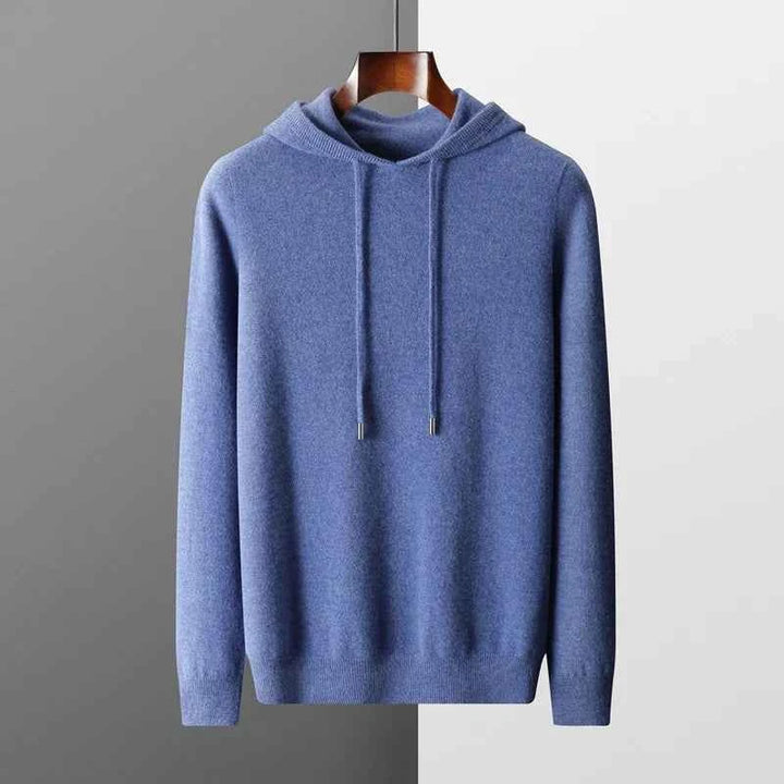 Men's Wool Hoodie - Stylish and Cozy Knitwear