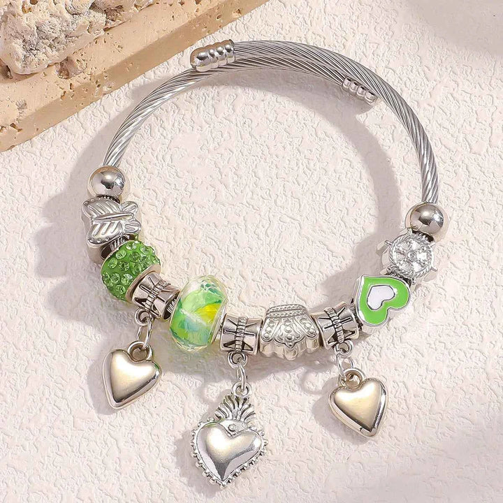 Elegant Aurora Charm Bracelet for Stylish Accessorizing Majestic Green