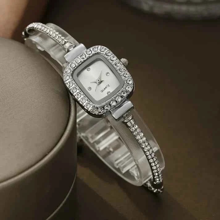 Crystal Embellished Standard Fit Bracelet Watch | Elegant Solid Design
