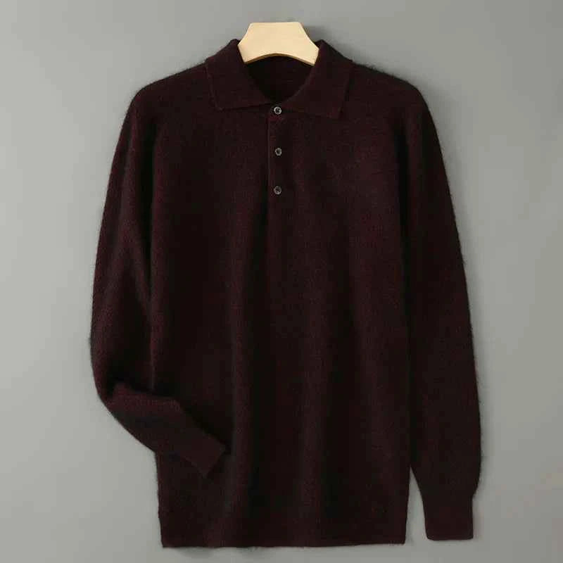 Men's Cashmere Sweater - Luxurious Comfort and Style Burgundy