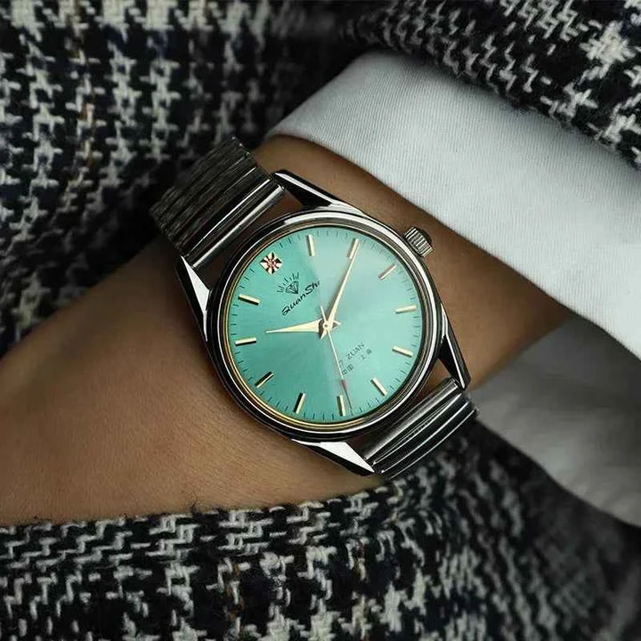 Round Case Multi-Link Bracelet Watch Silver Metal