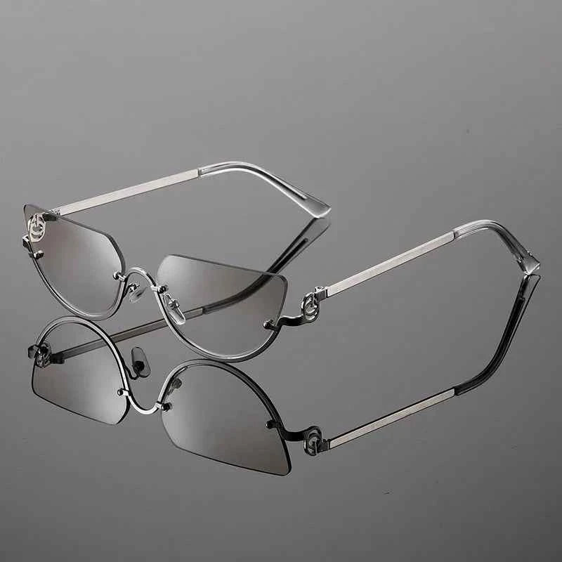 Chic Reverse Cat-Eye Sunglasses for Stylish Looks Gray