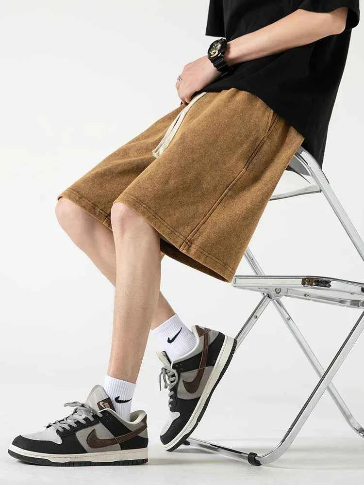 Men's Relaxed Fit Shorts – Breathable Fabric & Drawstring Waistband