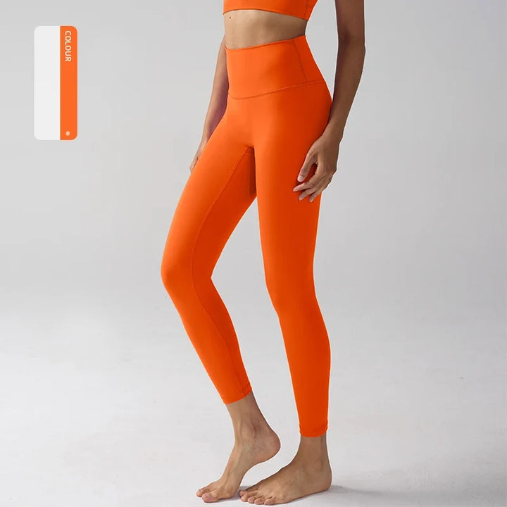 Women's High Waisted Leggings for Fitness, Yoga, and Everyday Use Orange