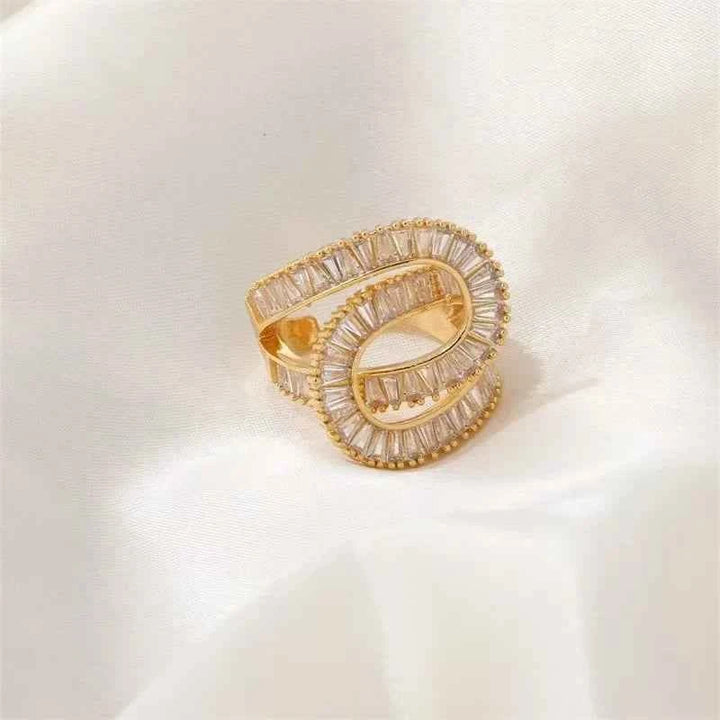 Adjustable Roma Loop Ring Gold