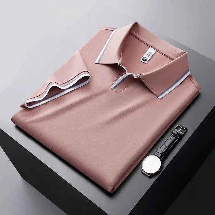 Men's Pique Polo Shirt - Stylish and Comfortable Pink
