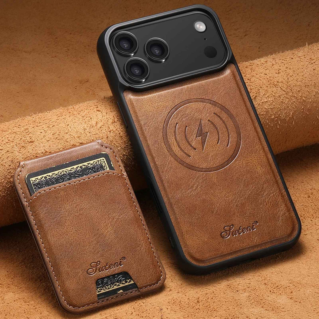 Premium Leather iPhone Case Brown
