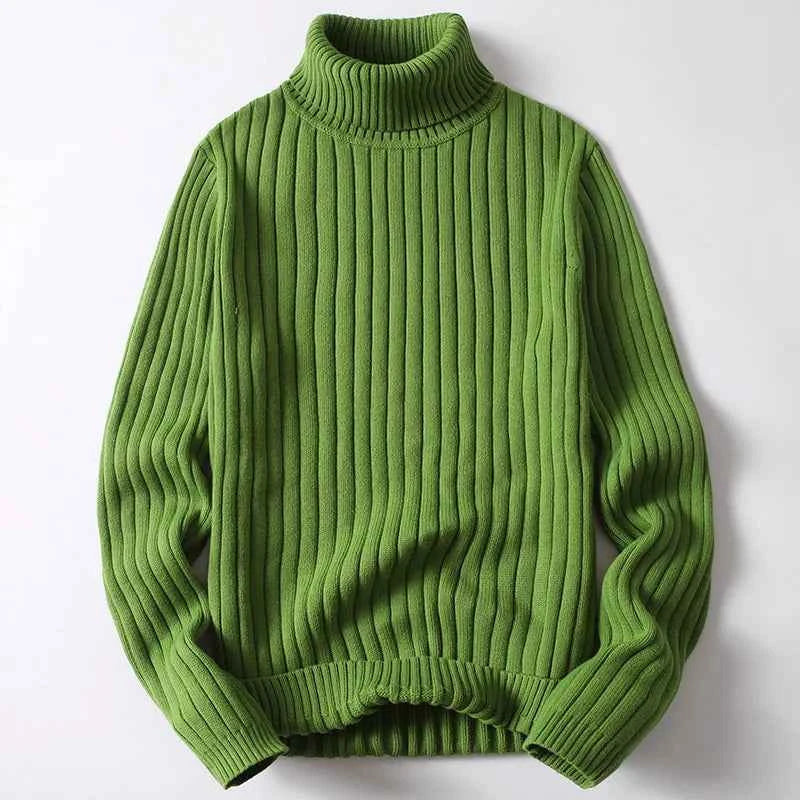 Men's Turtleneck Sweater - Cozy and Stylish Knitwear Green