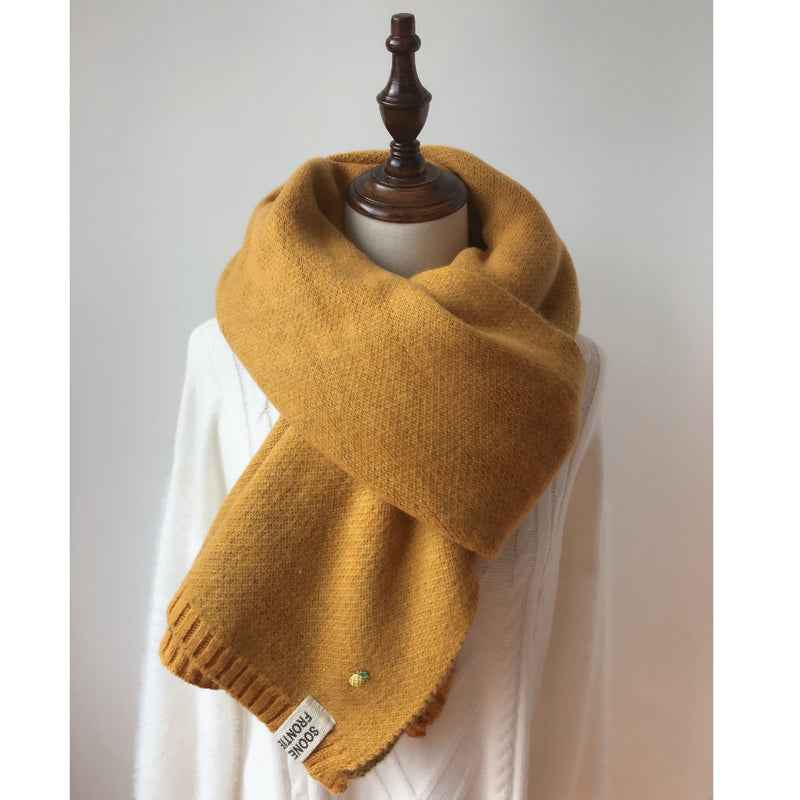 Shawl Accessories Cashmere Scarf Women Scarfs Winter Brown