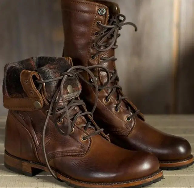 Women's Stylish Lace-Up Combat Boots