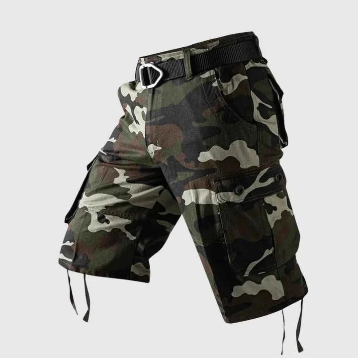 Men's Camo Multi-Pocket Cargo Shorts Green