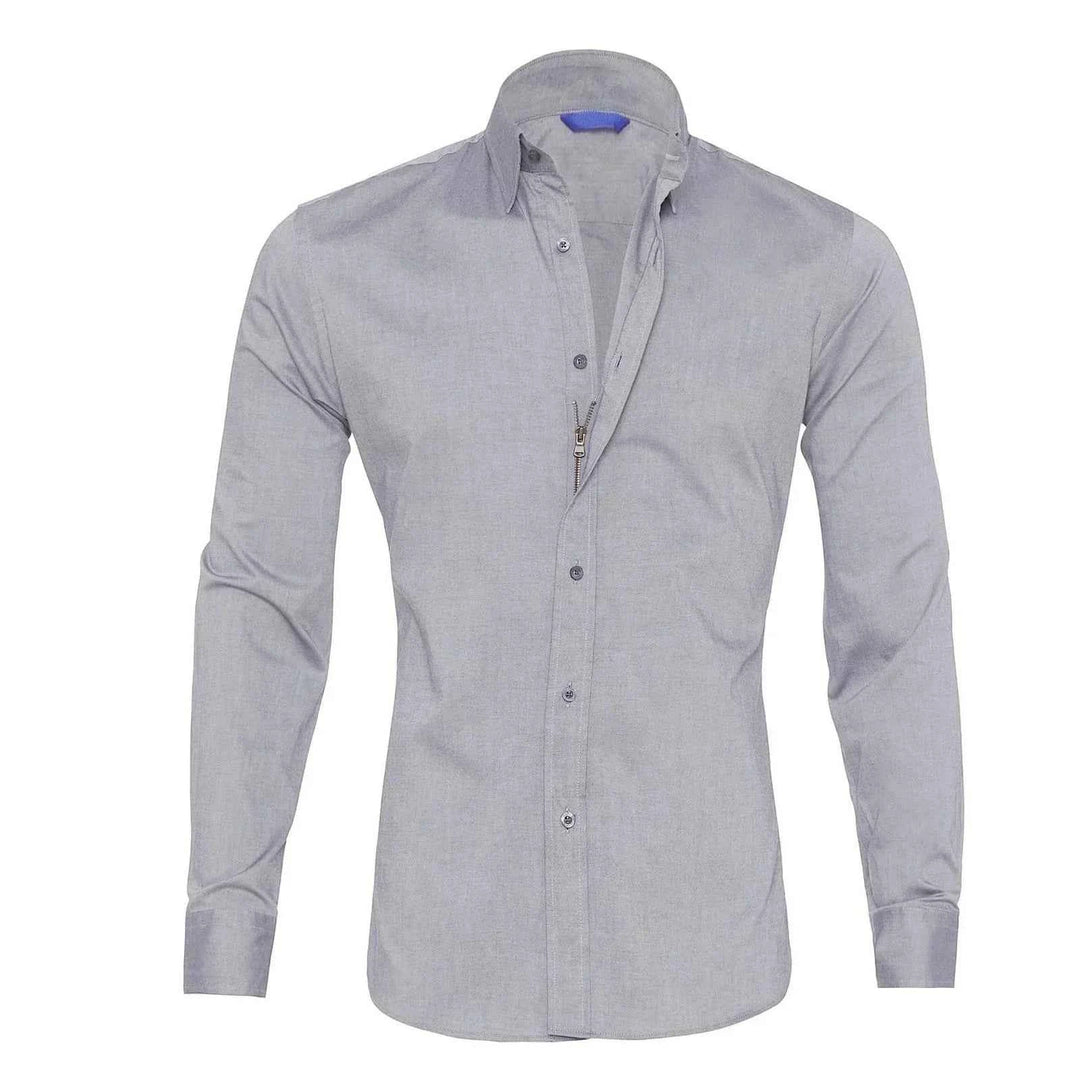 Men's Zippered Wrinkle-Free Shirt