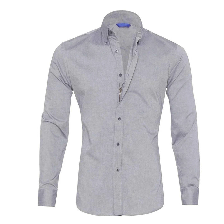 Men's Zippered Wrinkle-Free Shirt