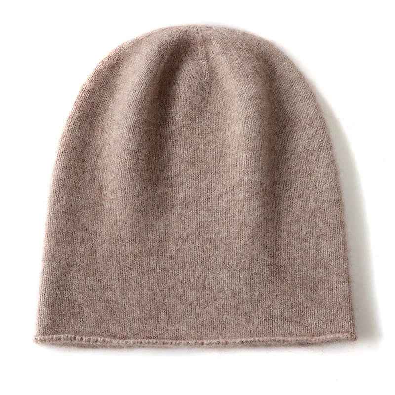 Slouchy Knit Beanie for Comfortable Head Coverage Khaki One Size