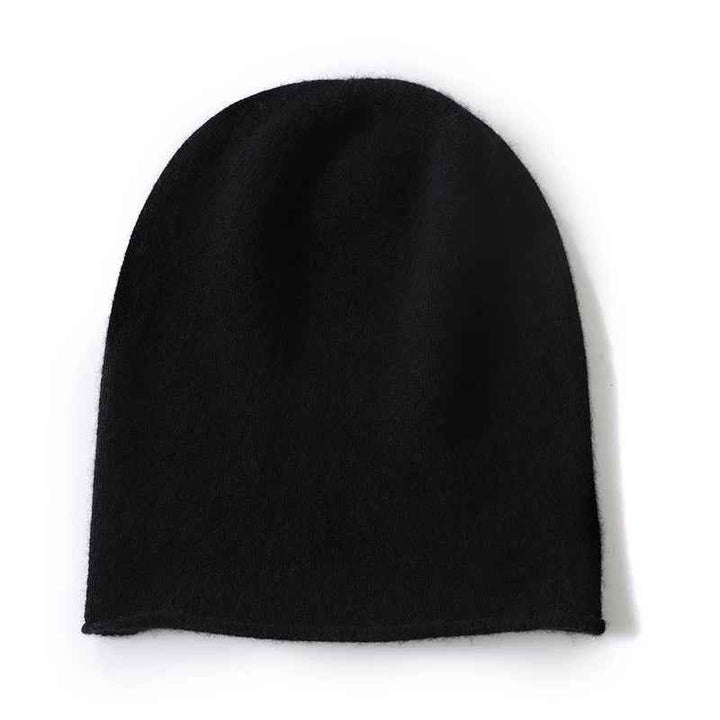 Slouchy Knit Beanie for Comfortable Head Coverage Black One Size