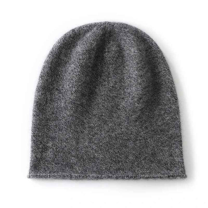 Slouchy Knit Beanie for Comfortable Head Coverage Gray One Size