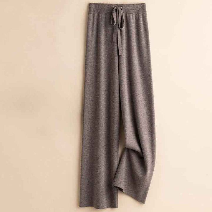 Women's Relaxed Fit Wide-Leg Drawstring Pants Brown