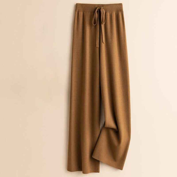 Women's Relaxed Fit Wide-Leg Drawstring Pants Khaki
