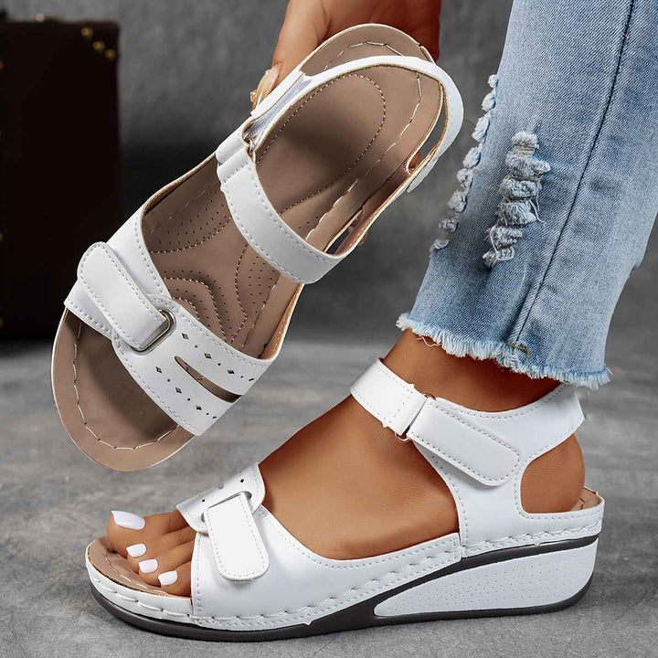Poppy | Women's Sandals with Breathable Strap and Flexible Platform White