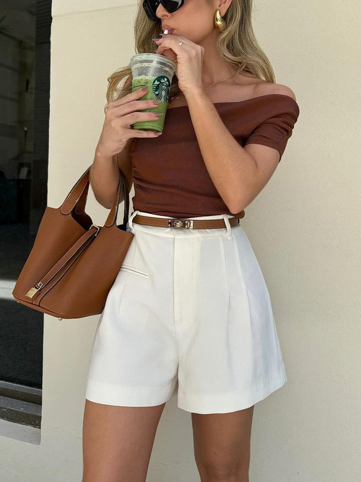 Sonora | Women's High-Waisted Summer Shorts - Regular Fit