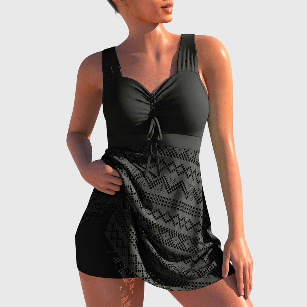 Sophia | Women's Two-Piece Bikini Set with Skirt for Summer Fun Black