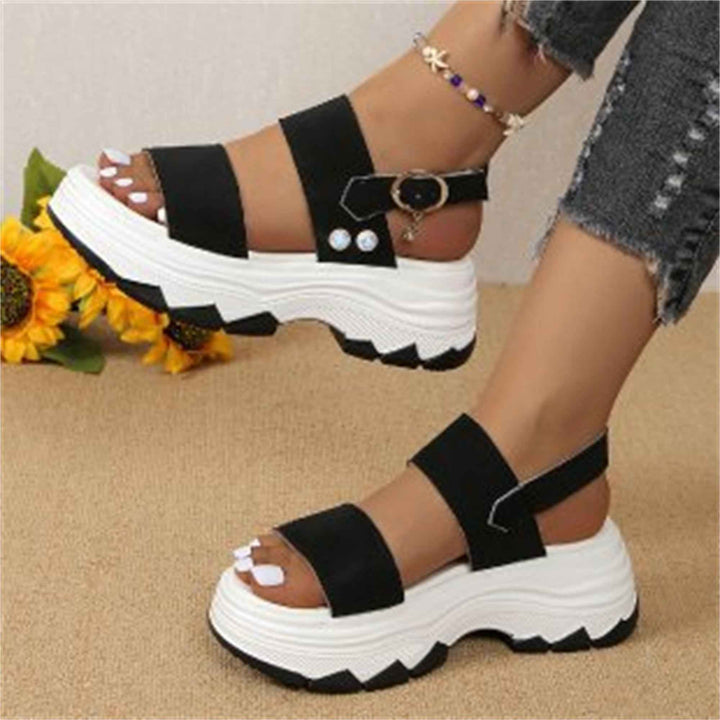 Evelyn | Comfortable Double Strap Sandals for Active Women Black