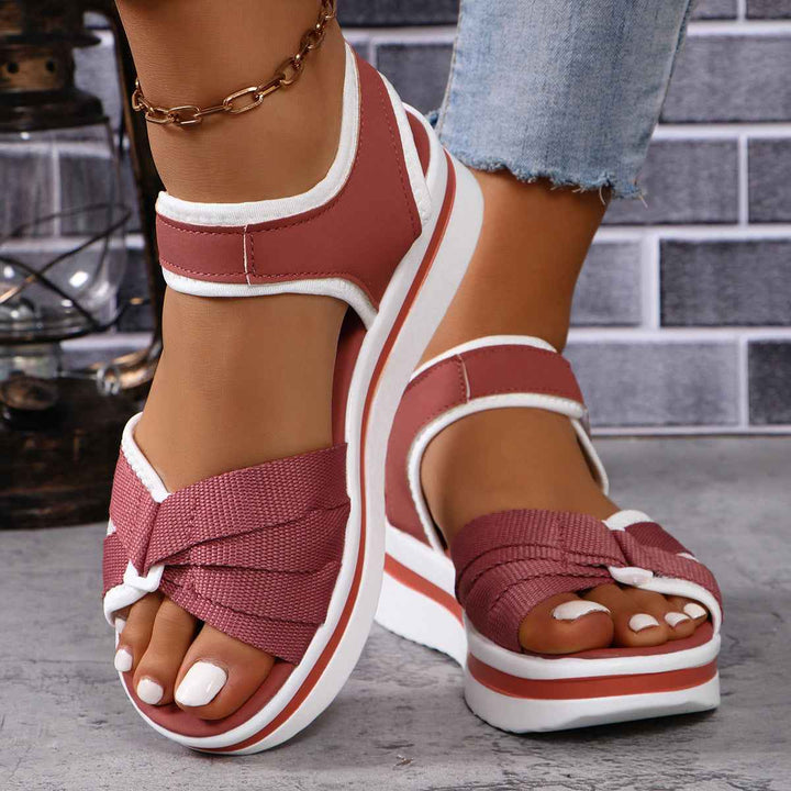 Ailbhe | Comfortable Women's Mesh Sandals with Velcro Closure Bean