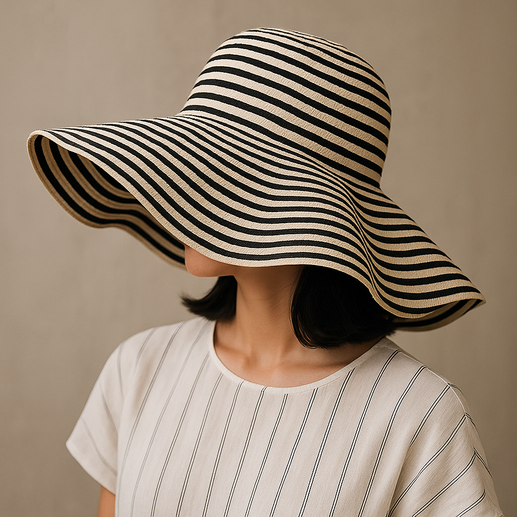 Striped Sun Hat for Stylish Summer Days