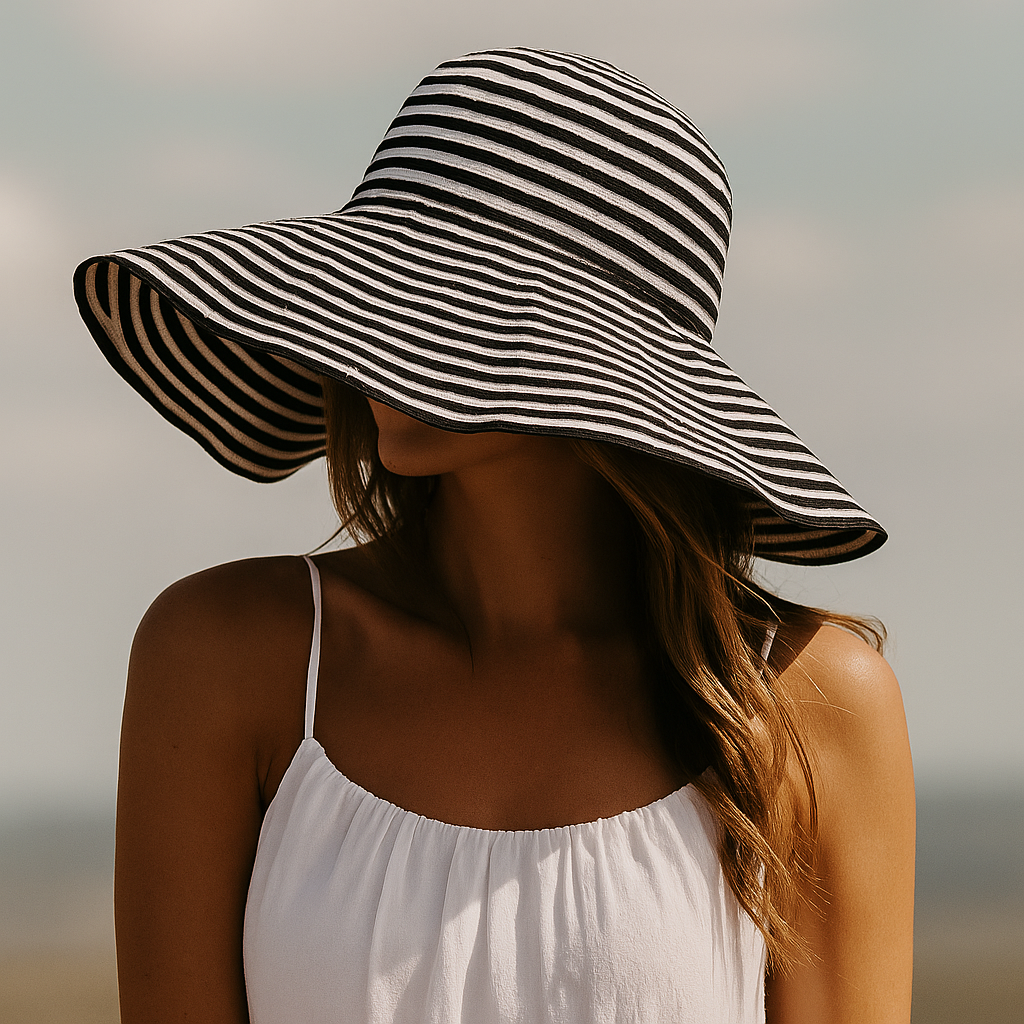 Striped Sun Hat for Stylish Summer Days
