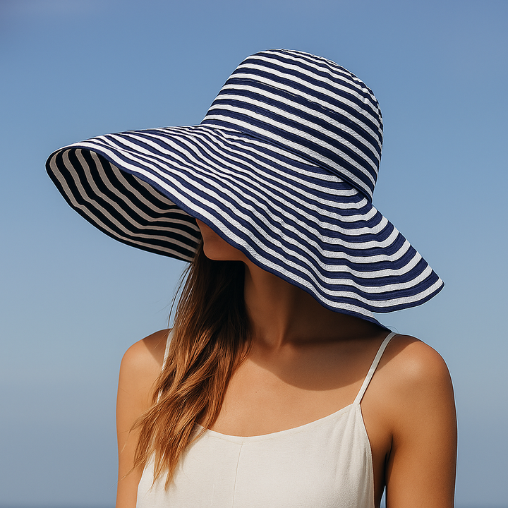 Striped Sun Hat for Stylish Summer Days
