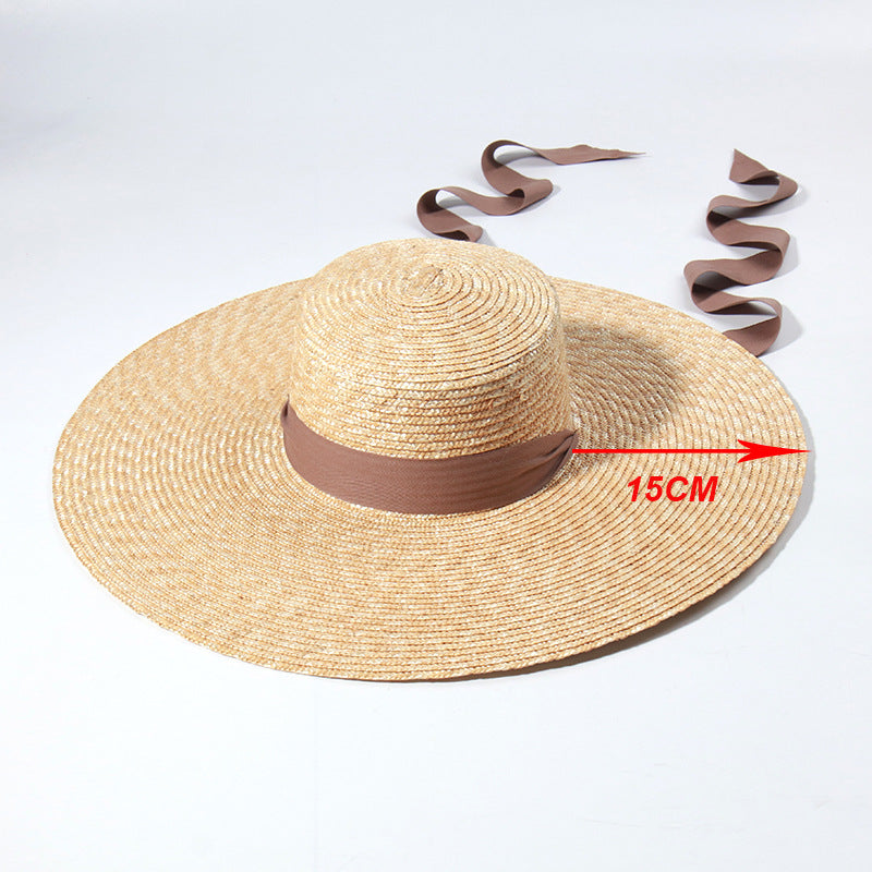 Stylish Big Brim Straw Hat for Women - Perfect Summer Vacation Accessory