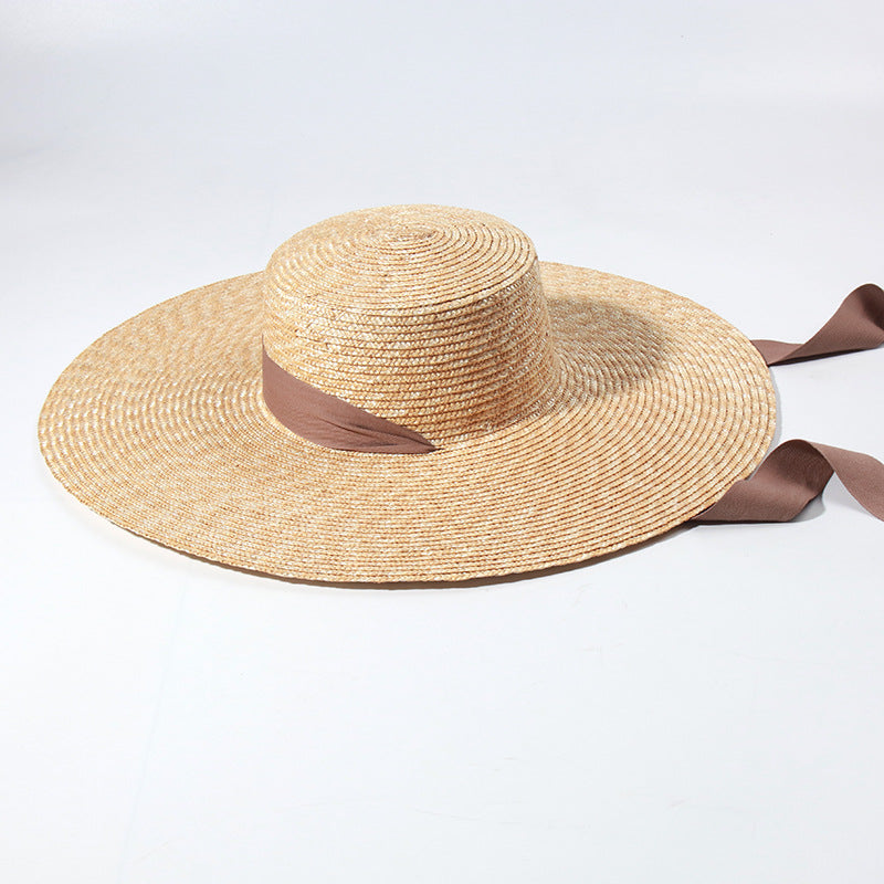 Stylish Big Brim Straw Hat for Women - Perfect Summer Vacation Accessory