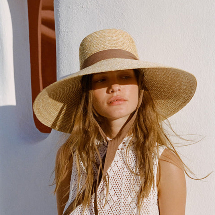 Stylish Big Brim Straw Hat for Women - Perfect Summer Vacation Accessory